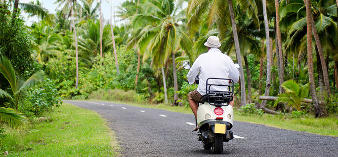 A mode of transportation in Aitutaki Cook Islands
