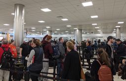 Long security lines at the airport