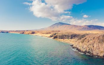 The coast of Lanzarote in the Canary Islands