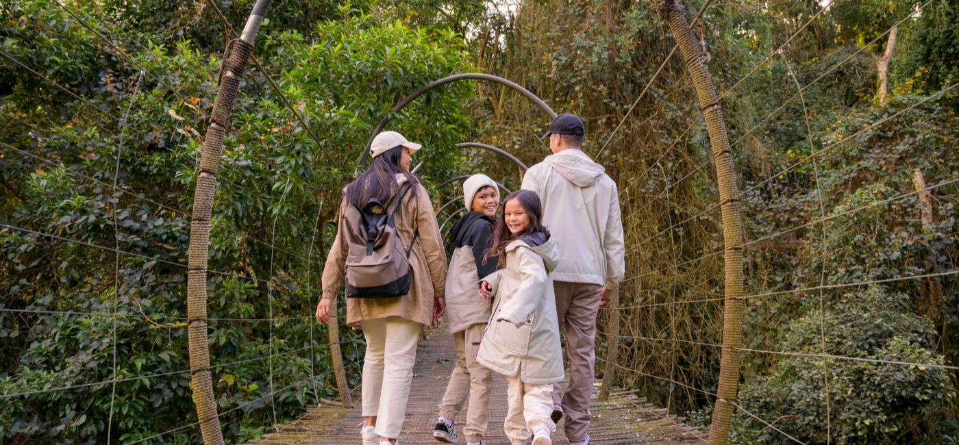 Image: An Adventures by Disney family enjoy a private tour of Birds of Eden in South Africa.  (Photo Credit: Amy Smith, photographer)