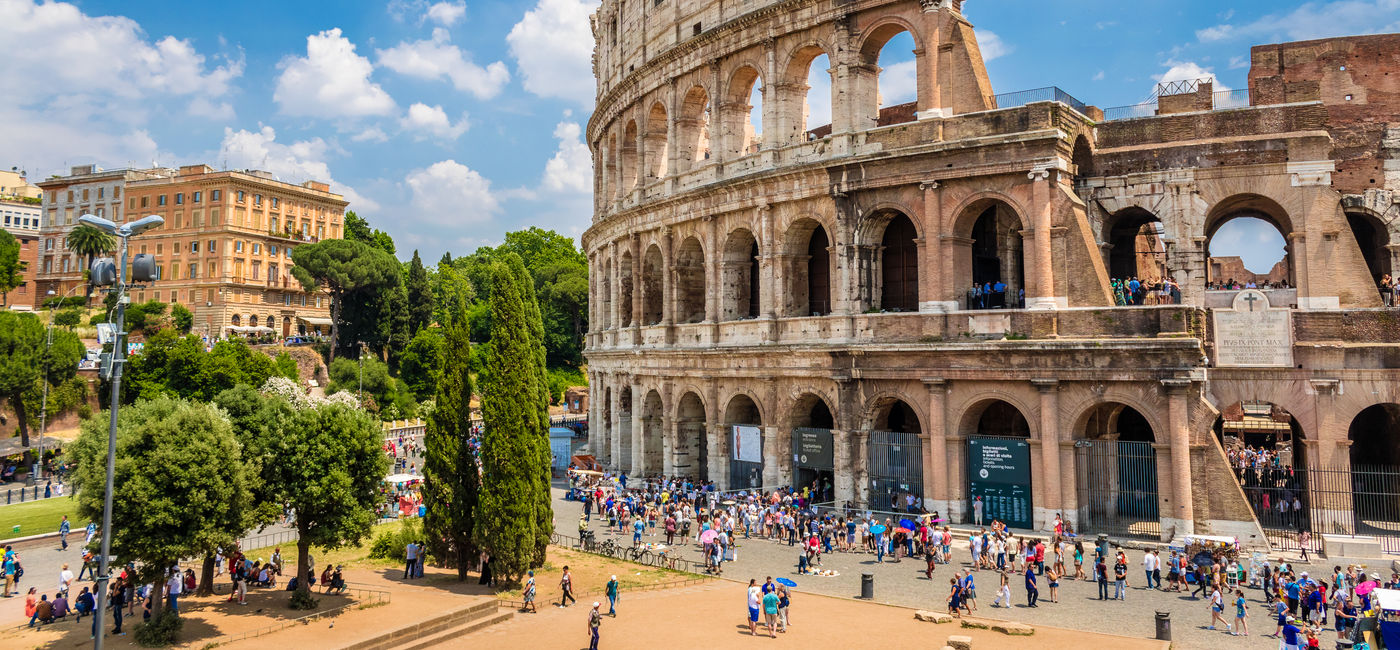 Image: Colosseum in Rome, Italy. (photo via Nicola Forenza/iStock/Getty Images Plus)