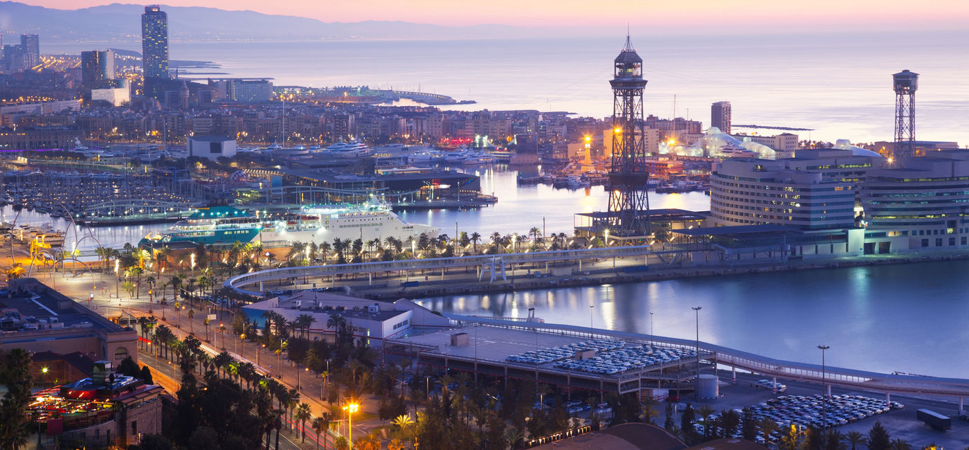 Image: Cruise ship harbor in Barcelona, Spain. (photo via iStock/Getty Images Plus/JackF)