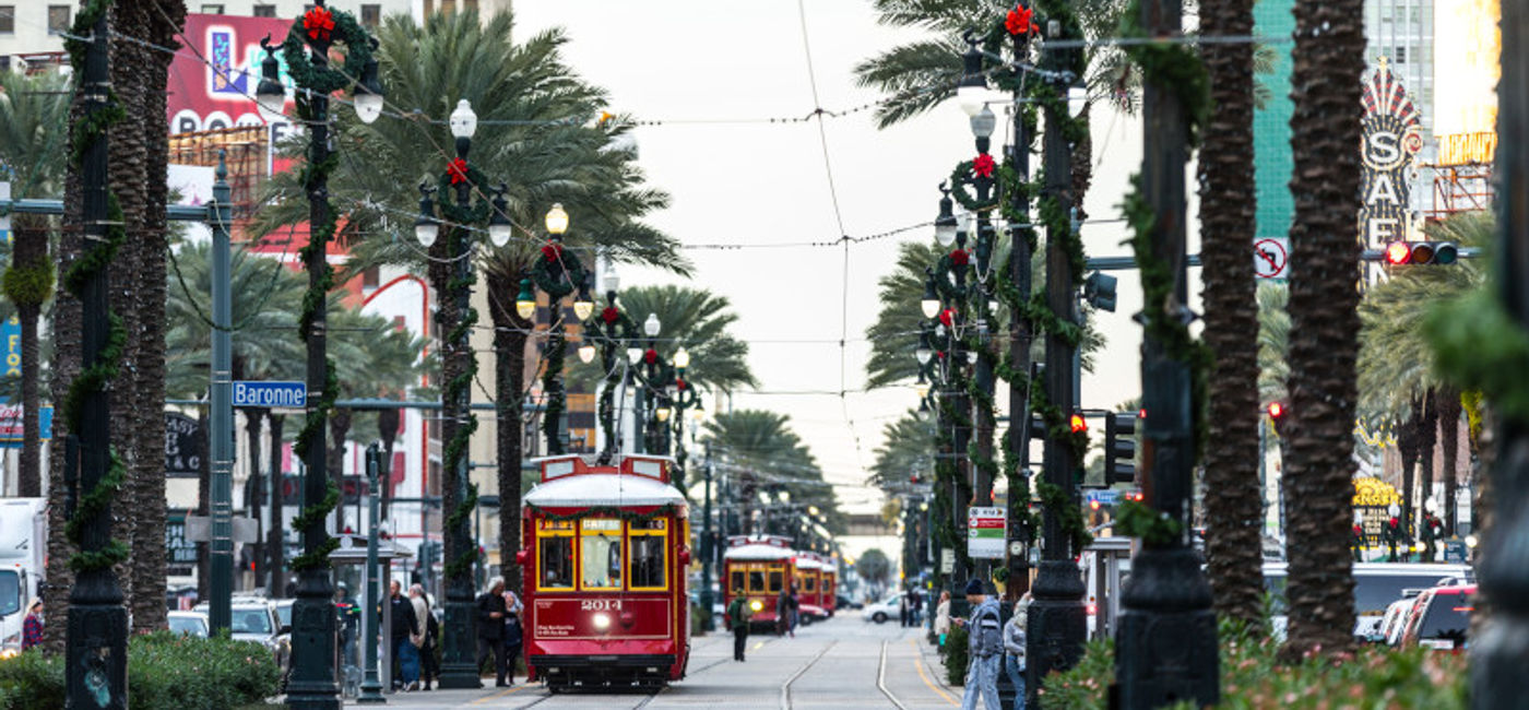 Image: Streetcar at Christmastime (Photo Credit: Z Smith for New Orleans & Company)