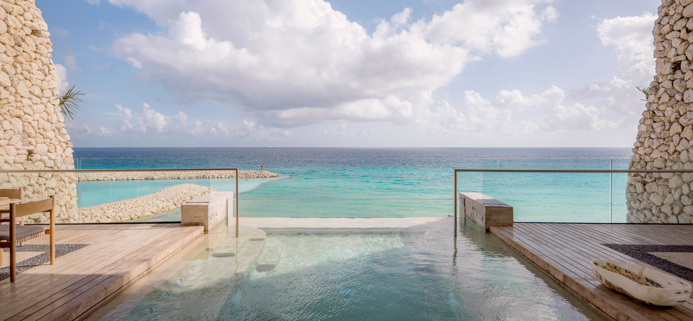 Image: The view from the double terrace and pool of the Presidential Suite. (photo via La Casa de la Playa) (Photo Credit: (photo via La Casa de la Playa))