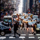 Holiday season traffic in New York City
