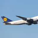Lufthansa Boeing 747-8 in flight 