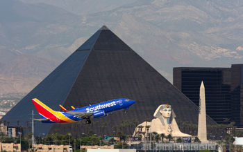 Southwest Airlines flight takes off from Las Vegas
