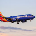 Southwest Boeing 737-800 airplane at Dallas Love Field