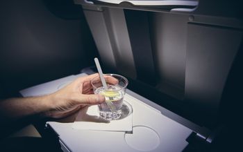 Alcohol drink on board airplane