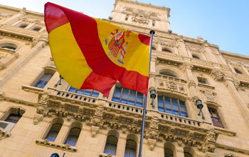 Spanish flag, flag, Madrid, official building