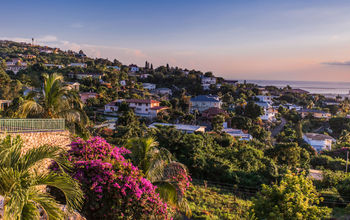 Kingston in Jamaica at sunset.