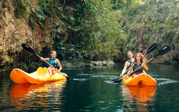 Riviera Mayan, Cancun, tours, cenotes, sinkholes, jungle, Mexican Caribbean, Quintana Roo, Yucatan, tourists, kayaking